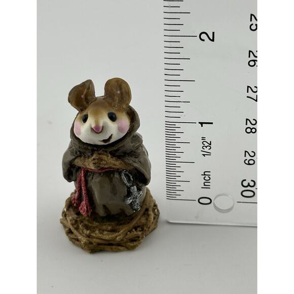Wee Forest Folk "Friar Tuck" Robin Hood 1990 AP RH-3 Retired Figurine - Picture 8 of 9
